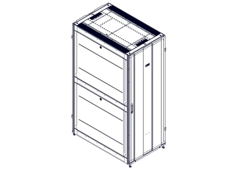 Systeme Electric mounting cabinet, Uniprom series, 42U-750/1200, 4pcs side panels, black фото 1