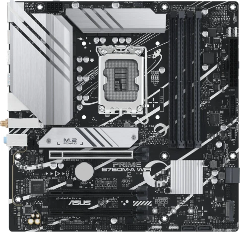 Материнская плата ASUS PRIME B760M-A WIFI Soc-1700 Intel B760 4xDDR5 mATX AC`97 8ch(7.1) 2.5Gg RAID+HDMI+DP [PRIME B760M-A WIFI] фото 2