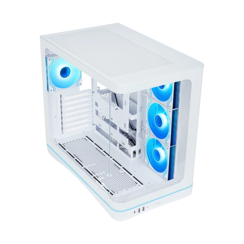 Корпус ПК без блока питания/ Case SAMA V62S White, Midi-Tower, TG, 4x120mm ARGB, 2xUSB 3.0 + 1xUSB 3.2 Type-C, ATX, mATX, mITX White фото 1