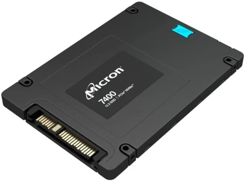 Твердотельный накопитель/ Micron SSD 7400 PRO, 1920GB, U.3(2.5" 7mm), NVMe, PCIe 4.0 x4, 3D TLC, R/W 4400/2000MB/s, IOPs 420 000/85 000, TBW 3500, DWPD 1 (12 мес.) фото 2