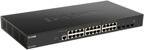 Коммутатор/ DXS-1210-28T Smart L2+ Switch 24x10GBase-T, 4x25GBase-X SFP28, CLI, RJ45 Console фото 2