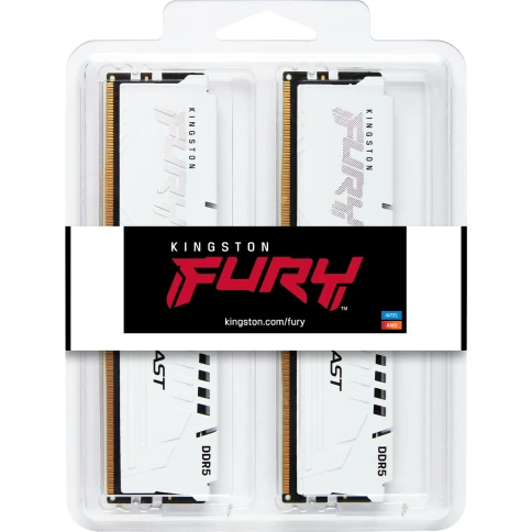 Память оперативная/ Kingston 32GB 5200MT/s DDR5 CL40 DIMM (Kit of 2) FURY Beast White XMP фото 4