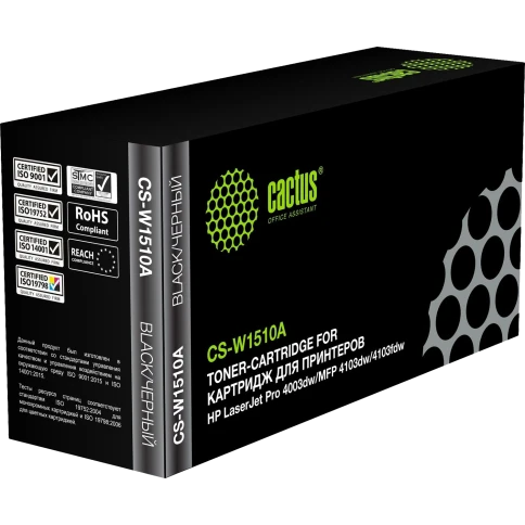-/ Картридж лазерный Cactus CS-W1510A W1510A черный (3050стр.) для HP LJ Pro 4003dw/MFP 4103dw/4103fdw фото 2