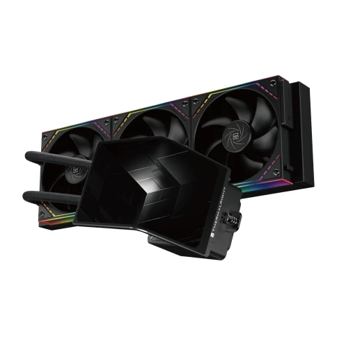 Система жидкостного охлаждения/ Water Cooling System Thermalright Levita Vision 360 (360mm, LED, Black, ARGB/ Fans: 3x120mm, 68.9CFM, 28.2dBA, 2000RPM/ Pump height 98mm, 3000RPM, Rad thickness 27mm/ S: 1700, 1200, 1851, 115X, 2011, 2066, AM5, AM4) фото 5