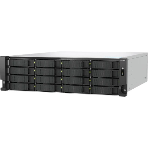 Сетевое хранилище без дисков/ ENTERPRISE QNAP TS-h1677AXU-RP-R7-32G QuTS hero NAS RAID, 16x3.5 "/ 2.5" bays, 2 x M.2 2280 PCIe Gen 5 x2 slots, 2x2.5GbE RJ-45 ports, 2 10 GbE 10GBASE-T, 3U Rackmount, 2 power supplies. 8-core/16-thread AMD Ryzen 7 фото 3