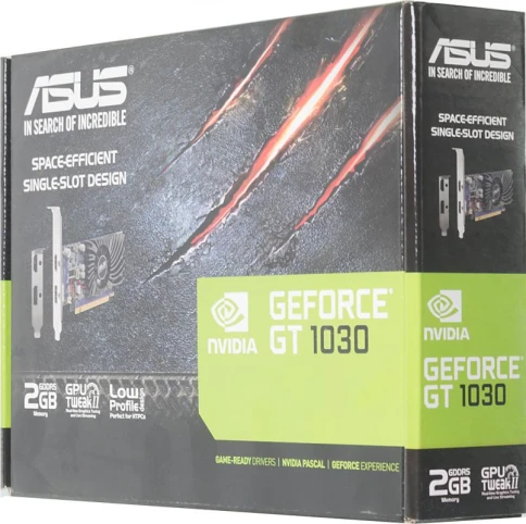 Видеокарта/ VGA ASUS NVIDIA GeForce GT 1030 2GB, GDDR5/64-bit, PCIe 3.0, 1xHDMI 2.0, 1xDP, 2-slot  90YV0AT2-M0NA00 фото 8