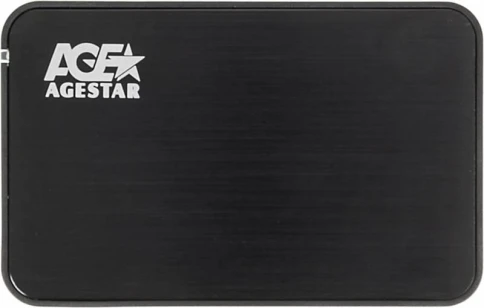 Внешний корпус для HDD/SSD AgeStar 3UB2A8-6G SATA III пластик/алюминий черный 2.5" фото 1