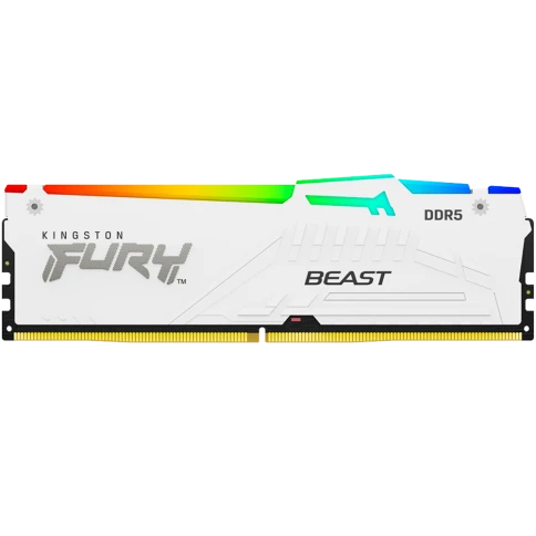 Память оперативная/ Kingston 16GB 5600MT/s DDR5 CL40 DIMM FURY Beast White RGB XMP фото 1