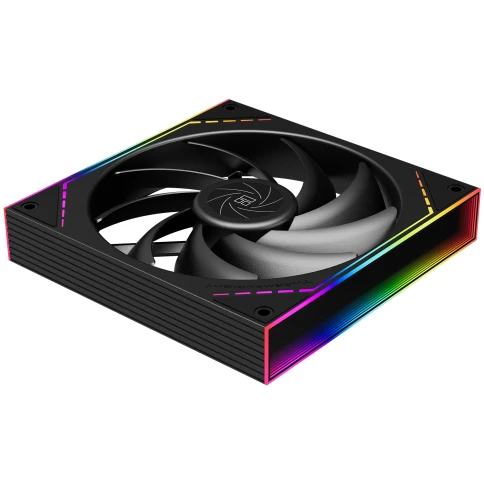 Кулер для корпуса/ Case Cooler Thermalright TL-M14 (140x144x25mm, 4-pin PWM, ARGB, 88.75CFM, 23.7dBA, 1500RPM, Black) фото 4