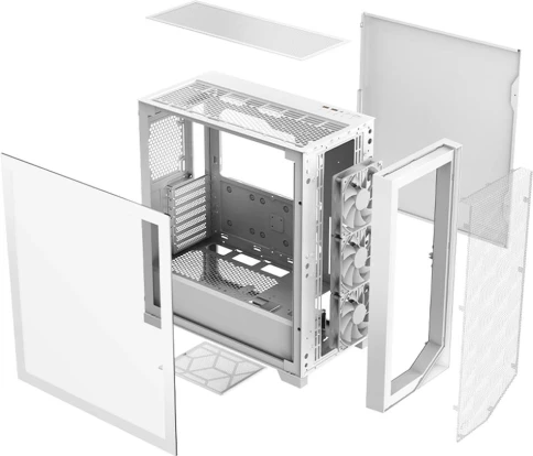Корпус PcCooler C3D510 WH ARGB белый ATX 3x120mm 2xUSB3.0 1xUSB3.1 audio bott PSU [C3D510-WHP3-GL] фото 5
