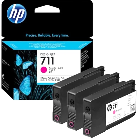 Набор картриджей/ HP 711 3-Pack 29-ml Mag Ink Cartridge фото 2