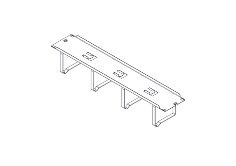 Horizontal Cable Organizer Uniprom Series, 2U, Steel Rings фото 4