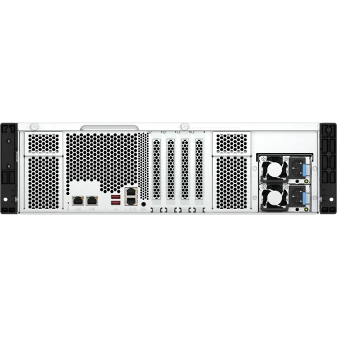Сетевое хранилище без дисков/ ENTERPRISE QNAP TS-h1677AXU-RP-R7-32G QuTS hero NAS RAID, 16x3.5 "/ 2.5" bays, 2 x M.2 2280 PCIe Gen 5 x2 slots, 2x2.5GbE RJ-45 ports, 2 10 GbE 10GBASE-T, 3U Rackmount, 2 power supplies. 8-core/16-thread AMD Ryzen 7 фото 7