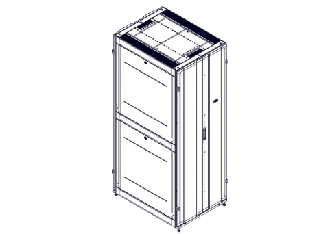 Шкаф Systeme Electric, серия Uniprom, 48U-800/1070, боковые панели 4шт, черный фото 1