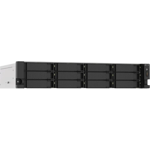 Сетевое хранилище без дисков/ SMB QNAP TS-1273AU-RP-8G NAS 12 HDD trays, 2x 2.5 GbE, rackmount, 2 PSU. 4-core AMD V1500B  2,2 GHz , RAM 8 GB (8 GB UDIMM DDR4 (1 x 8 GB) up to 32 GB (2 x 16 GB)). W/o rail kit RAIL-B02 фото 2