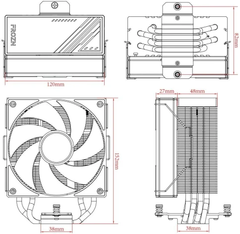 Кулер ID-Cooling Frozn A410 ARGB Soc-AM5/AM4/1200/1700/1851 черный 4-pin 29.9dB Al+Cu 230W 730gr Ret (FROZN A410 ARGB) [FROZN A410 ARGB] фото 9