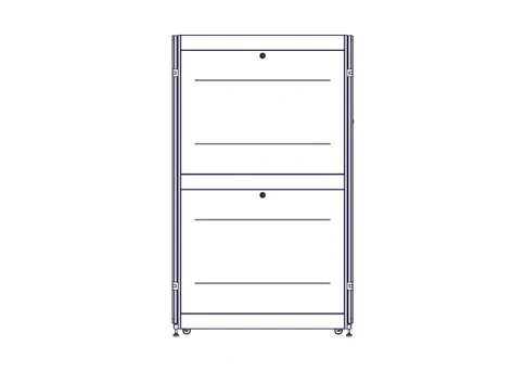 Systeme Electric mounting cabinet, Uniprom series, 42U-750/1200, 4pcs side panels, black фото 7