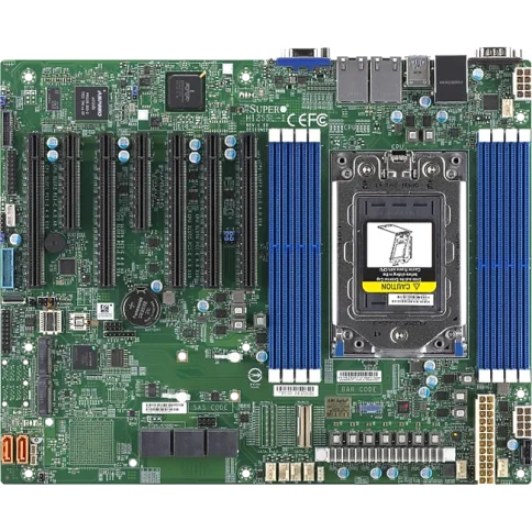 Системная плата/ MB Supermicro  H12SSL-I, ATX,  1xSP3 7003/7002 EPYC, 8 DIMM DDR4 R ECC, AST2500 ,5 PCI-E 4.0 x16 + 2 PCI-E 4.0 x8, 2 M.2 pcie 4.0 NVMEx4 2280/110 фото 1