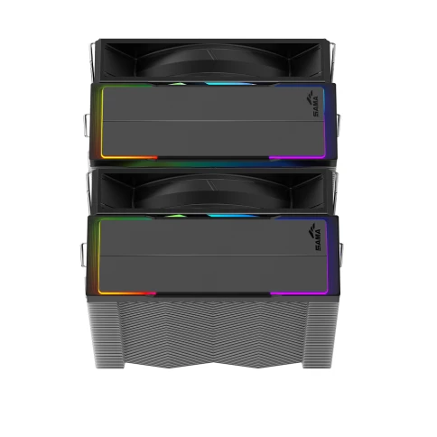 Кулер для процессора/ CPU Cooler SAMA A60L (265W, 4-pin PWM, 156.5mm, 6x6mm, ARGB, 2x120mm, 78CFM, 29dBA, 2200RPM, S: 1851/1700/1200/115X, AM5/AM4, silver) фото 5