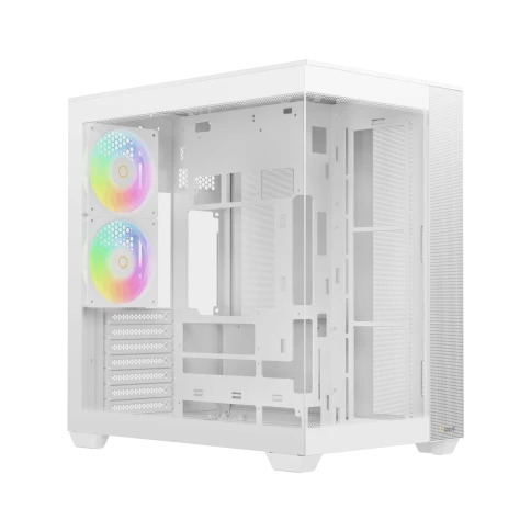 Корпус ПК без блока питания/ Case Ocypus Delta C74 WH ARGB, Midi-Tower, TG, 2x120mm ARGB, 2xUSB-A 3.0 + 1xUSB-C 3.1, ATX, mATX, mITX White фото 1