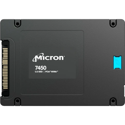 Серверные твердотельные накопители/ Micron SSD 7450 MAX, 1600GB, U.3(2.5" 15mm), NVMe, PCIe 4.0 x4, 3D TLC, R/W 6800/2700MB/s, IOPs 800 000/250 000, TBW 8700, DWPD 3 (12 мес.) фото 2
