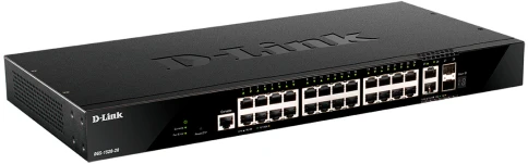 Коммутатор/ DGS-1520-28,DGS-1520-28/A1A Managed L3 Stackable Switch 24x1000Base-T, 2x10GBase-T, 2x10GBase-T, 2x10GBase-X SFP+, CLI, 1000Base-T Management, RJ45 Console фото 3
