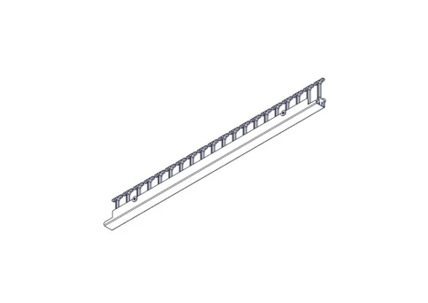 Vertical cable manager Systeme Electric, Excelente series, 42U, plastic fingers, single row, for mounting in a mounting channel фото 7