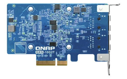 Сетевая карта/ QNAP QXG-10G2T Dual-port BASET 10GbE network expansion card; low-profile form factor; PCIe Gen3 x4 фото 1