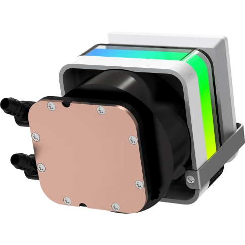 Система жидкостного охлаждения/ Water Cooling System Ocypus Sigma L24 PRO WH (290W, 240mm, LED, White, ARGB/ Fans: 2x120mm, 90CFM, 2400RPM/ Pump height 97mm, 30dBA, 3100RPM, Rad thickness 27mm/ S: 1851, 1700, 1200, 115X, AM5, AM4) фото 3