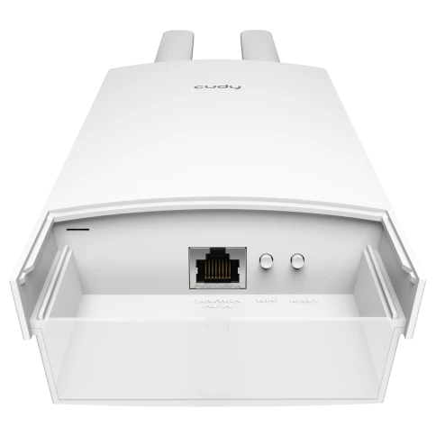 Точка доступа/ AX3000 High Power WiFi 6 Gigabit Outdoor Access Point, 2402Mbps at 5GHz + 574Mbps at 2.4GHz, 1 x Gigabit RJ45, 2 Detachable Antennas, 802.3at/802.3af PoE or 48V passive PoE, IP65 Waterproof, lightning protection, 48V passive PoE adapter inc фото 3