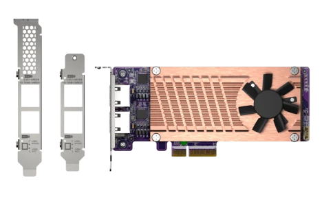 Плата расширения/ QNAP QM2-2P2G2T Expansion card 2 slots M.2 2280 NVMe. PCIe Gen3 x4 interface, 2x 2.5 GbE BASE-T. фото 1