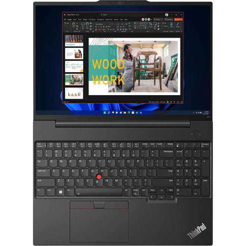 Ноутбук/ Lenovo ThinkPad E16 G2 16" (1920x1200) IPS, Ryzen 7 7735HS, 16GB,512GB SSD, AMD Radeon, HD RGB Cam, RTL8852BE,FPR,3 Cell 47Whr, BKLT KB ENG, No OS, 1Y ( EN_kbd , 3pin cable фото 6