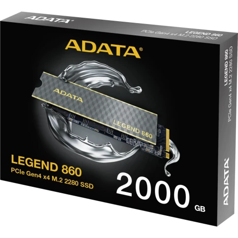 Твердотельный накопитель/ ADATA SSD LEGEND 860, 2000GB, M.2(22x80mm), NVMe 1.4, PCIe Gen 4x4, 3D NAND, R/W 6000/5000MB/s, IOPs н.д./н.д., TBW 640, DWPD 0.2 (5 лет) фото 6