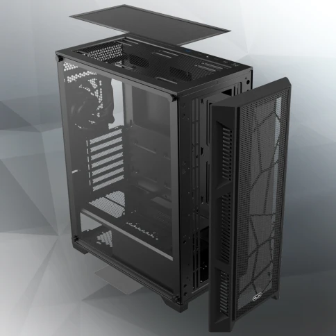 Корпус без блока питания/ Case Raijintek ARCADIA III, Midi-Tower, TG, 1x120mm, 1xUSB-A 3.0 + 2xUSB 2.0, ATX, mATX, mITX Black фото 9