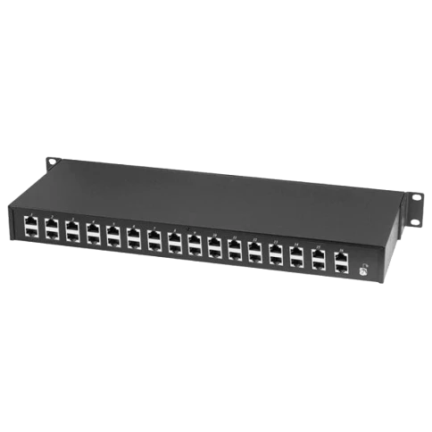 Грозозащита/ SC&T SP016P Устройство грозозащиты Ethernet c PoE на 16 каналов. фото 1