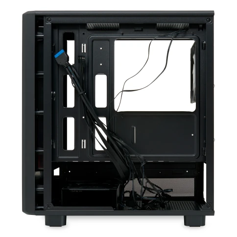 Корпус без блока питания/ Case HSPD M310, Mesh Mini-tower, Black, TG, 0.4 SPCC, 3x120mm ARGB (Orbis F1) mATX, mITX 180/280/160mm 1x2.5", 1x3.5", 4xPCI 2xUSB-A 3.0 452x277x418mm фото 7