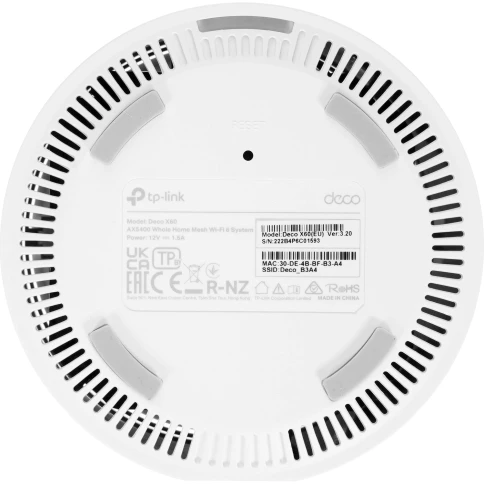 Маршрутизатор/ AX5400 Whole Home Mesh Wi-Fi System, WiFI 6, 2402Mbps at 5G and 574Mbps at 2.4G, 2 Giga ports of each unit фото 6