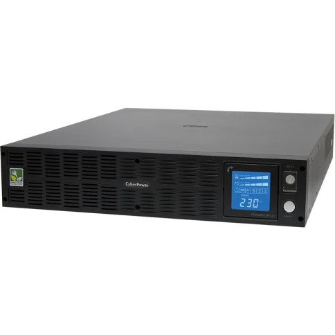 ИБП CyberPower PR3000ELCDRT2U, Rackmount, Line-Interactive, 3000VA/2700W, 9 IEC-320 С13, 1 IEC C19 розеток, USB&Serial, RJ11/RJ45, SNMPslot, LCD дисплей, Black, 0.5х0.6х0.3м., 45.1кг./ UPS Line-Interactive CyberPower PR3000ELCDRT2U 3000VA/2700W USB/RS фото 1