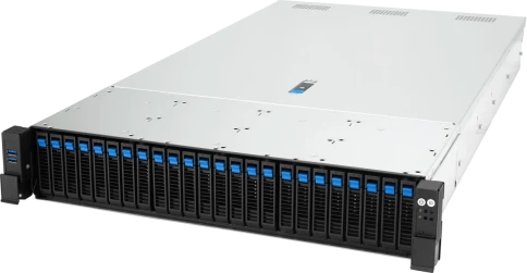 Серверная платформа/ ASUS RS720-E12-RS24G, 2U, 2x LGA4710, 32x DDR5, 24x 2.5 NVME (or 8NVME+16 SATA*/SAS*), 2 x M.2 Gen5 x2 (2280/2260)(VROC required for RAID), 6 x PCIe x8 or 3x PCIe x16 + 2 x PCIe  x16 + 2 x OCP3.0, 1 x Management Port, 1+1 3200W фото 1