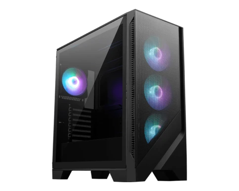Корпус ПК без блока питания/ Case MSI MAG FORGE 321R AIRFLOW, Midi-Tower, TG, 4x120mm ARGB, 2xUSB 3.2, 1xUSB 3.2 Type-C, ATX, mATX, mITX Black фото 1