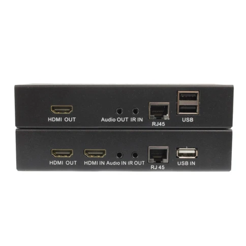 Комплект/ OSNOVO Комплект для передачи HDMI, USB, аудио, RS232 и ИК управления по сети Ethernet. Расстояние передачи "точка-точка" до 190м. Порты USB приемника предназначены только для подключения клавиатуры и мыши фото 2