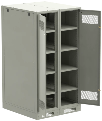 ITK LINEA B Шкаф (пустой) 1700х900мм дверь двуст. мет. сер. фото 1
