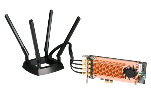 Сетевая карта Wi-Fi/ QNAP QWA-AC2600 Dual-band AC2600 wireless PCIe expansion card фото 1