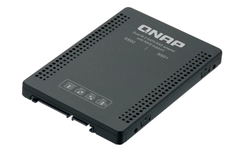 Адаптер/ QNAP QDA-A2MAR HDD/SSD drives adapter 2 x M.2 2280 SATA SSD -> 1 x SATA 2.5" , Transfer rate 6 Gb/s. Supports RAID 0, 1, JBOD. w/o HDD фото 5