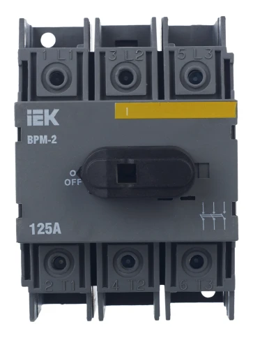 Выключатель-разъединитель модульный ВРМ-2 3P 125А IEK фото 4