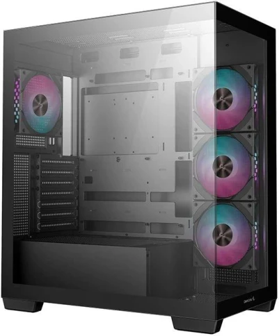 Корпус Deepcool CG580 4F черный без БП ATX 6x120mm 3x140mm 2xUSB3.0 audio bott PSU фото 9