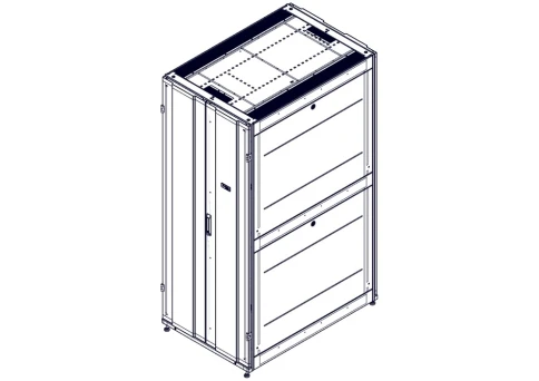 Шкаф Systeme Electric, серия Uniprom, 42U-800/1200, боковые панели 4шт, черный фото 2