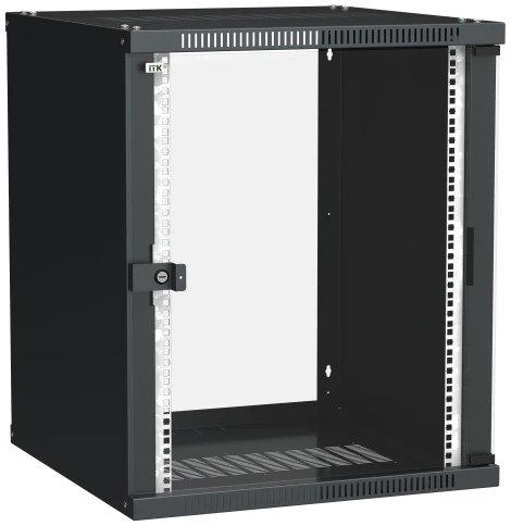 ITK Шкаф LINEA WE 15U 600x600мм дверь стекло черный фото 1