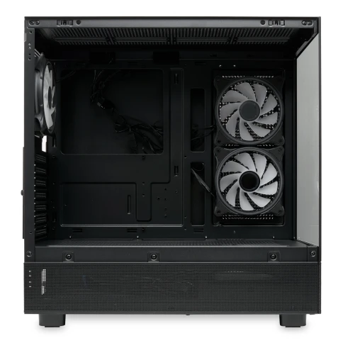 Корпус без блока питания/ Case HSPD F710, Panoramic Mid Tower, Black, TG, 0.5 SPCC, 3x120mm ARGB (FN027) E-ATX, ATX, mATX, mITX 185/395/270mm 2x2.5", 1x3.5", 7xPCI 2xUSB-A 3.0 435x230x457mm фото 6