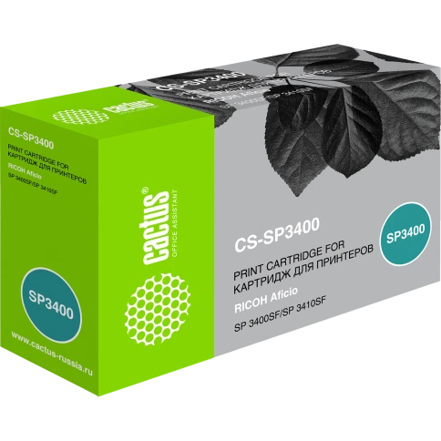 -/ Картридж лазерный Cactus CS-SP3400 407648 черный (5000стр.) для Ricoh Aficio SP 3400/3410/3410dn;SP фото 2